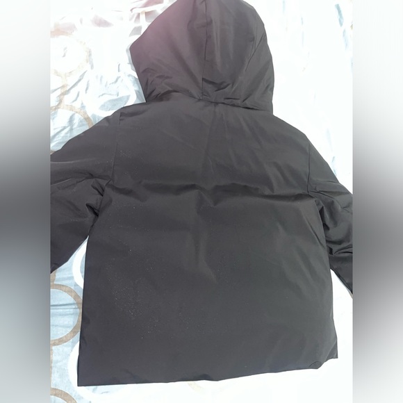 Zara Black Cropped Winter Parka Lightweight Water repellent Jacket - Picture 2 of 6